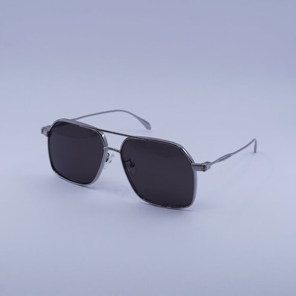 Alexander McQueen AM0372S 001 Sunglasses Ruthenium Aviator Frame, Grey Lenses - Picture 5 of 11
